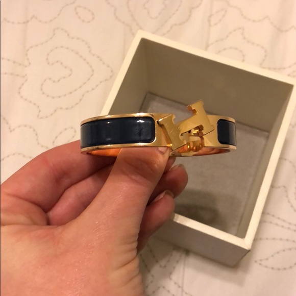 Hermes Jewelry - Hermès Narrow Enamel Clic Clac Bleu Biarritz
